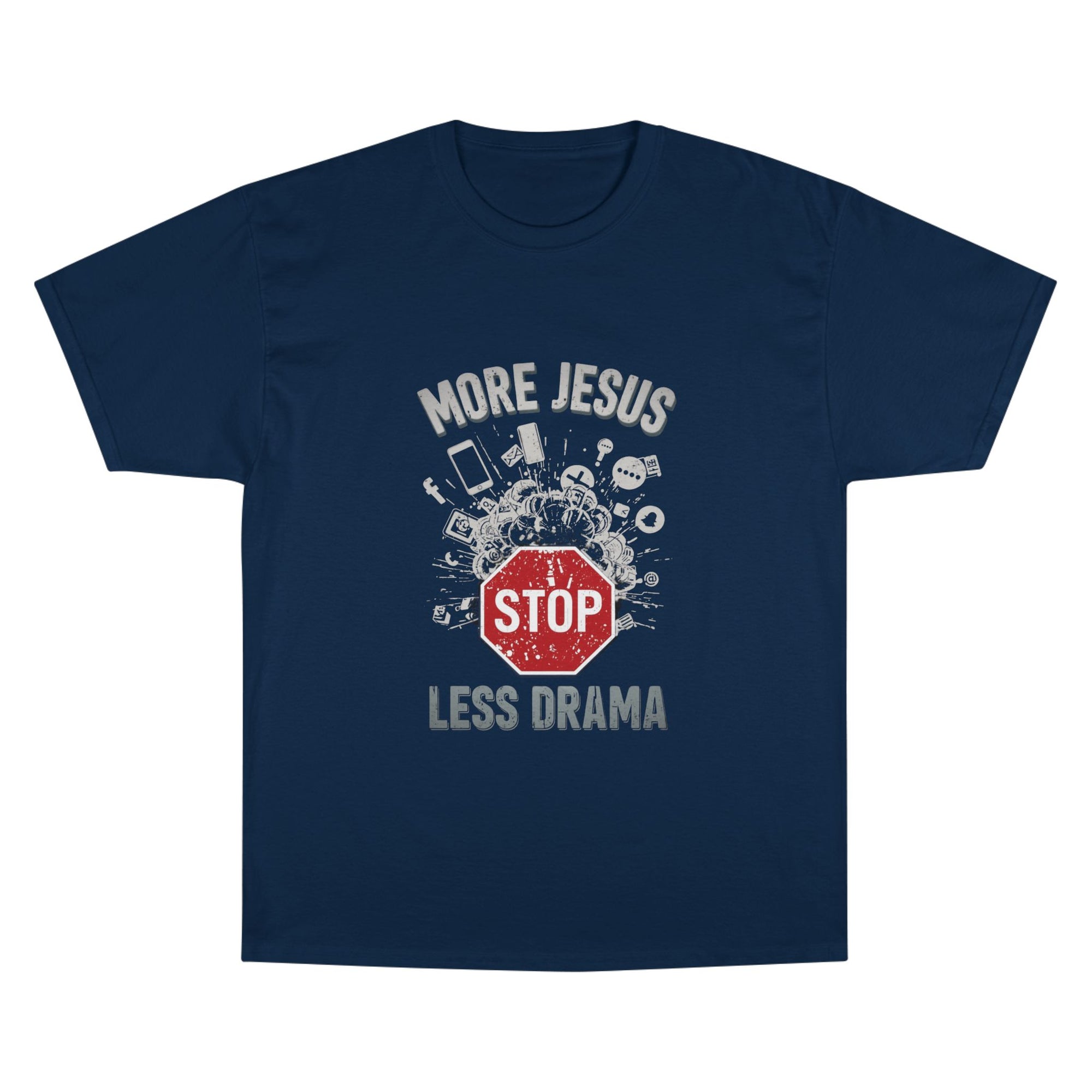 More Holy Spirit Less Drama T-Shirt — Y2K Neon Dove Christian Graphic