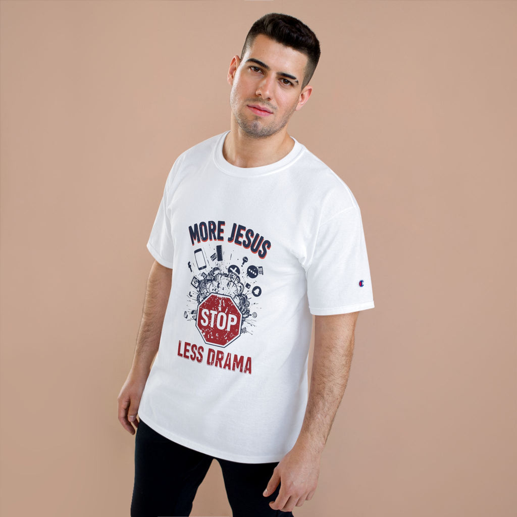 More Holy Spirit Less Drama T-Shirt — Y2K Neon Dove Christian Graphic