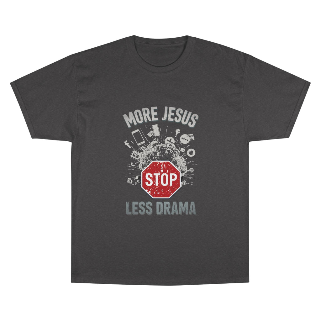 More Holy Spirit Less Drama T-Shirt — Y2K Neon Dove Christian Graphic