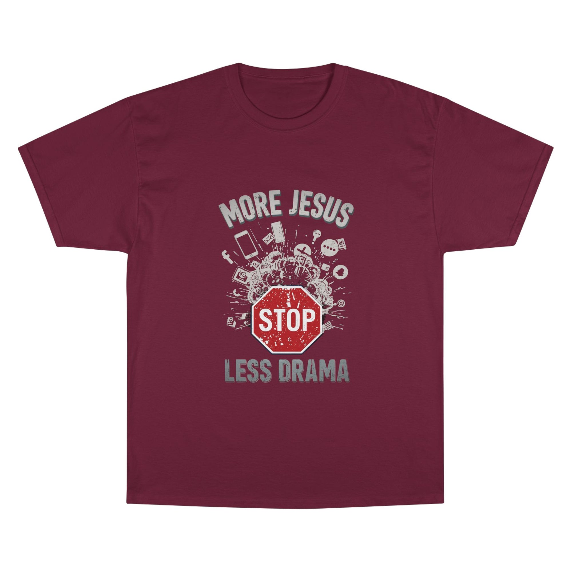 More Holy Spirit Less Drama T-Shirt — Y2K Neon Dove Christian Graphic