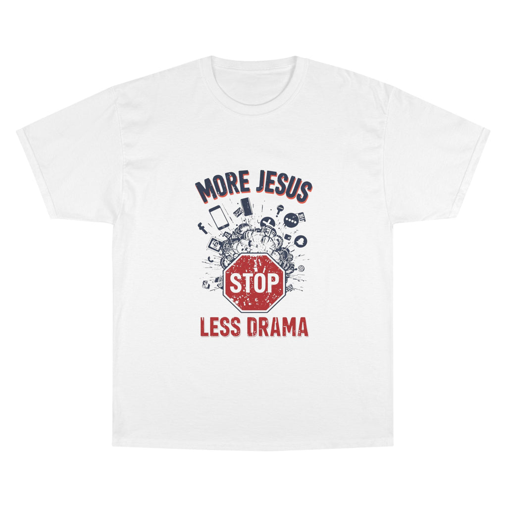 More Holy Spirit Less Drama T-Shirt — Y2K Neon Dove Christian Graphic