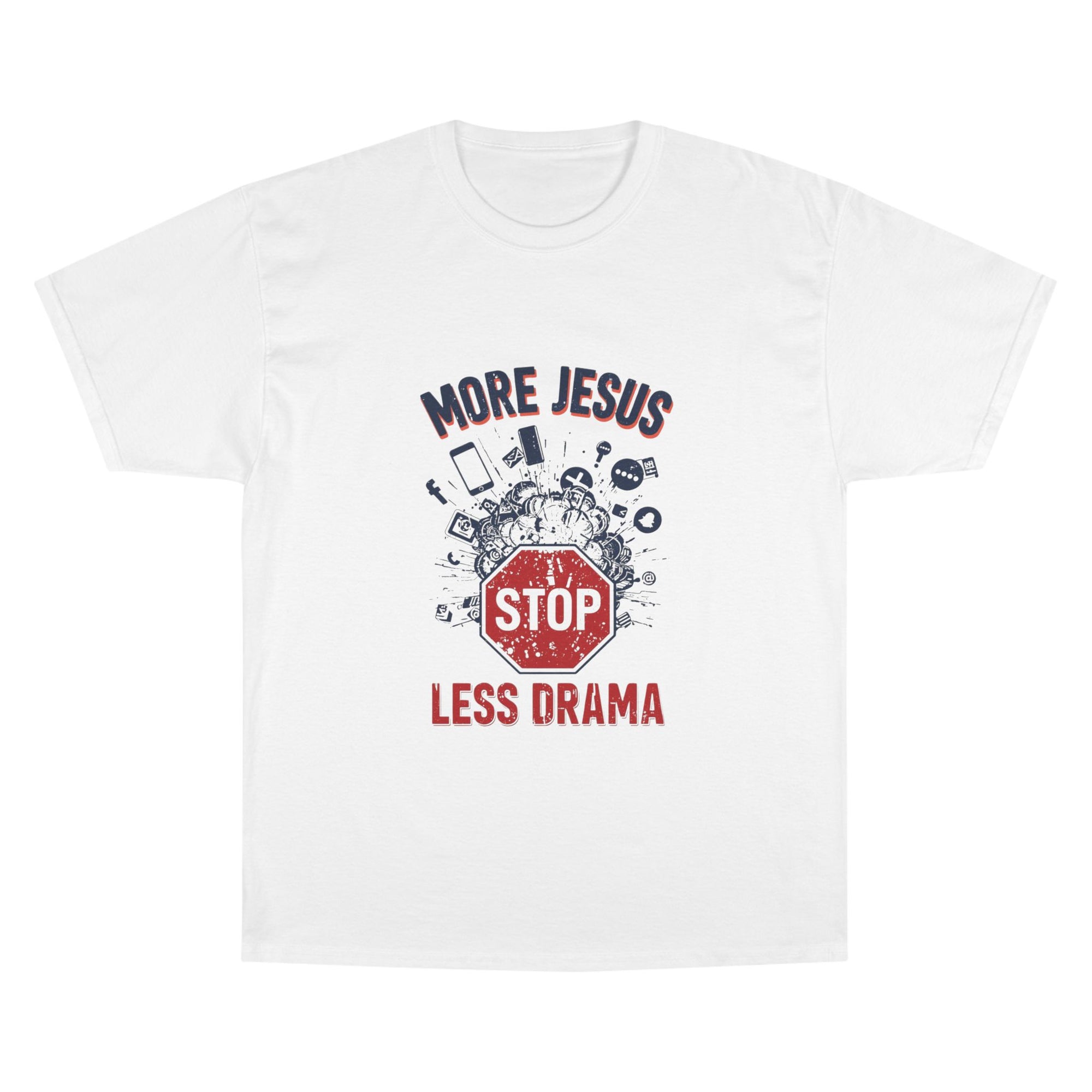 More Holy Spirit Less Drama T-Shirt — Y2K Neon Dove Christian Graphic