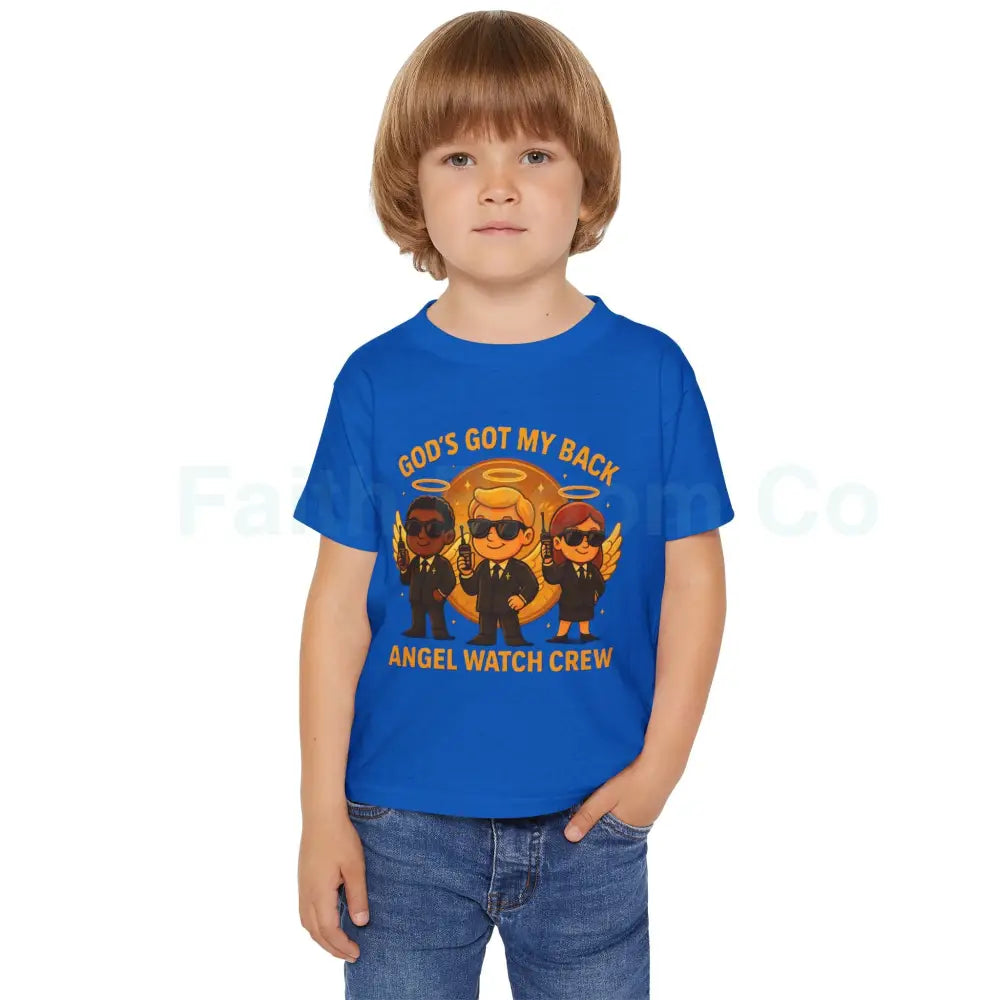 Angel Watch Crew Toddler T-Shirt Cute Kids Graphic Tee Gifts for Little Boys Birthday Party Outfits Fun Angel Themed