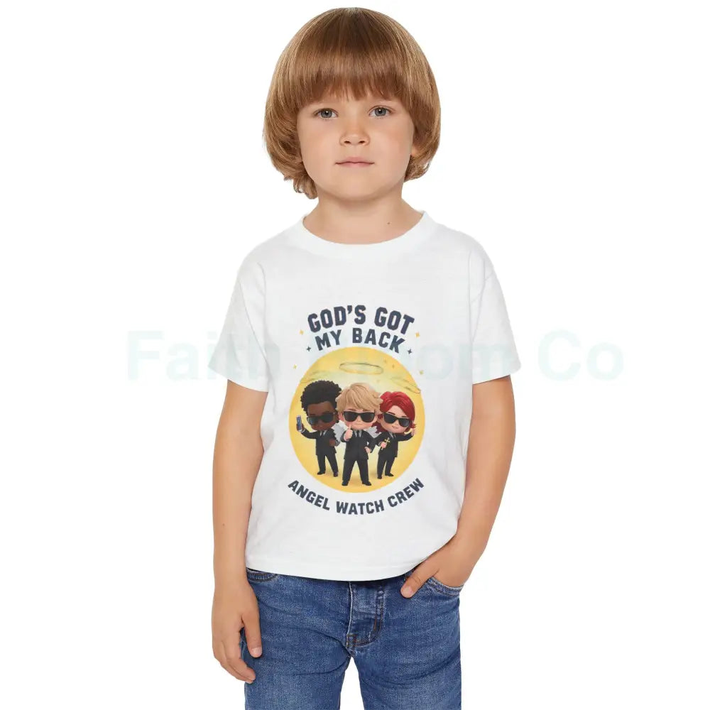 Angel Watch Crew Toddler T-Shirt Cute Kids Graphic Tee Gifts for Little Boys Birthday Party Outfits Fun Angel Themed
