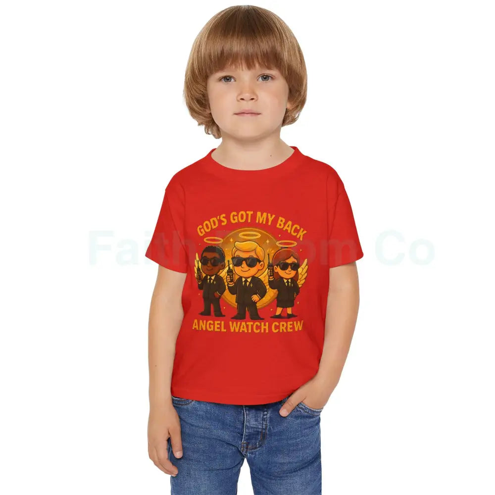 Angel Watch Crew Toddler T-Shirt Cute Kids Graphic Tee Gifts for Little Boys Birthday Party Outfits Fun Angel Themed