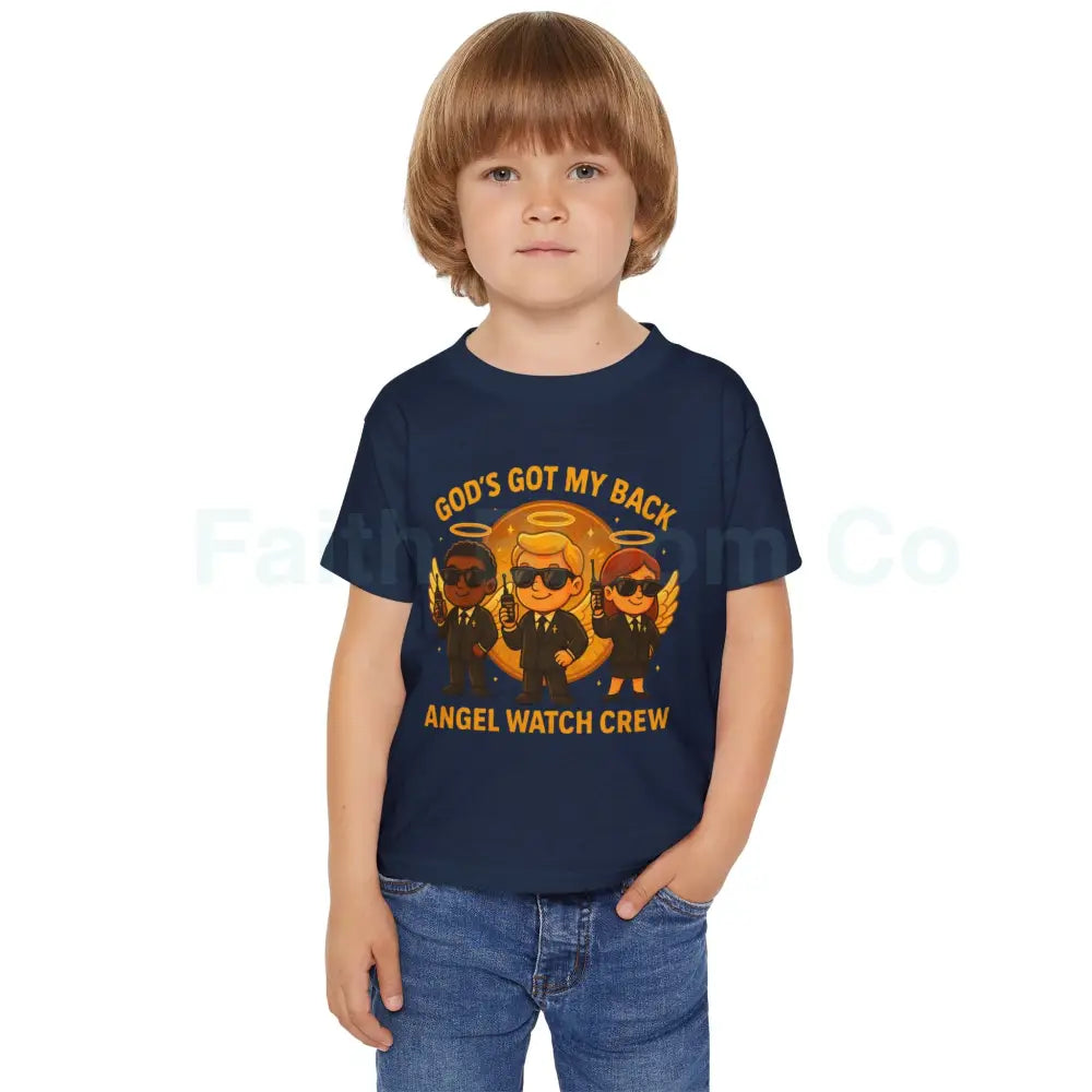 Angel Watch Crew Toddler T-Shirt Cute Kids Graphic Tee Gifts for Little Boys Birthday Party Outfits Fun Angel Themed
