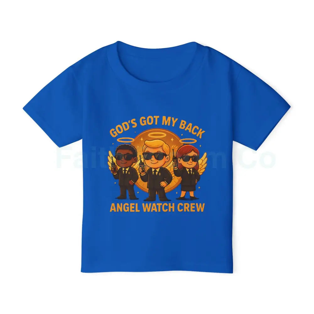 Angel Watch Crew Toddler T-Shirt Cute Kids Graphic Tee Gifts for Little Boys Birthday Party Outfits Fun Angel Themed