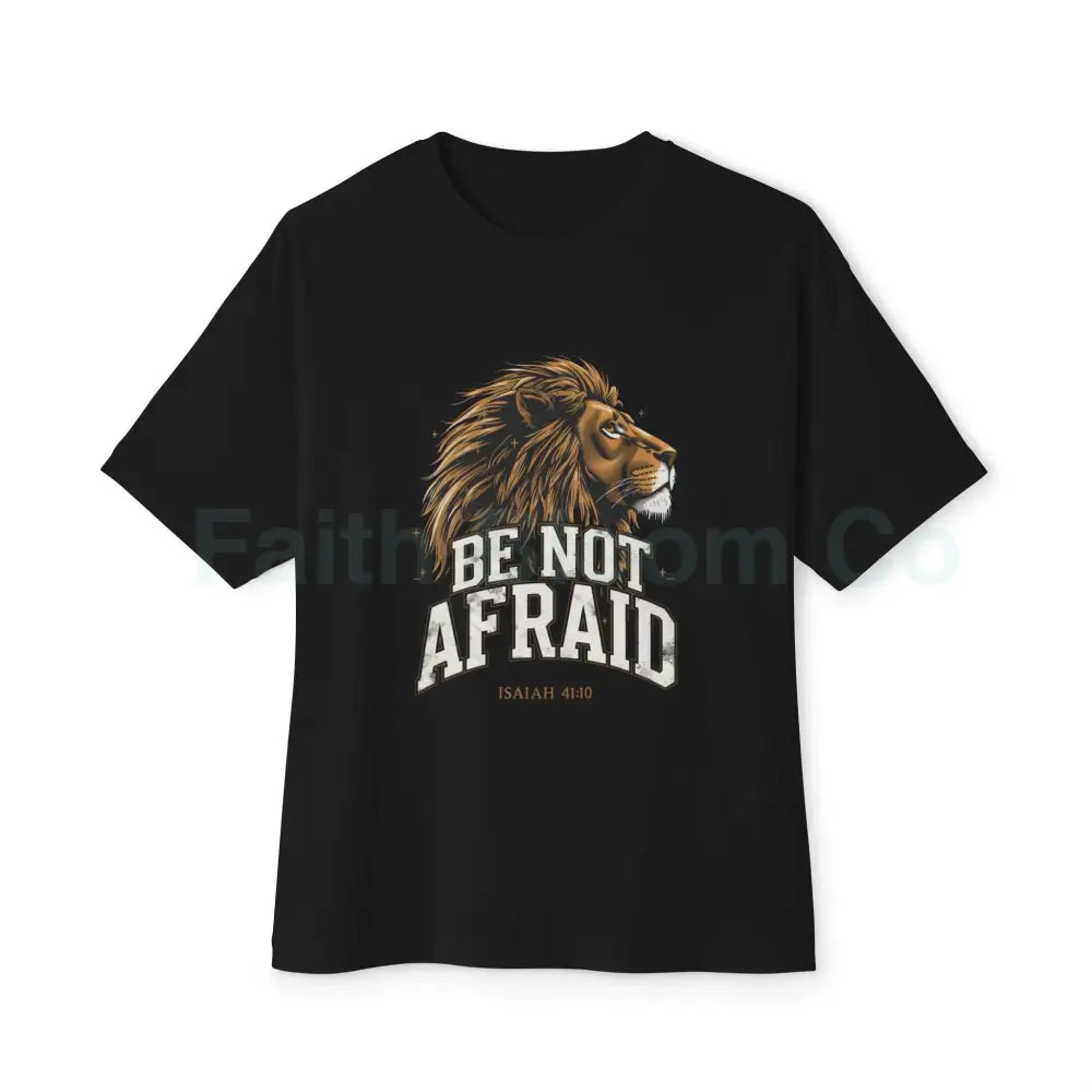 Be Not Afraid Lion of Judah Tee — Isaiah 41:10 Inspirational Graphic T‑Shirt Black / XS T-Shirt