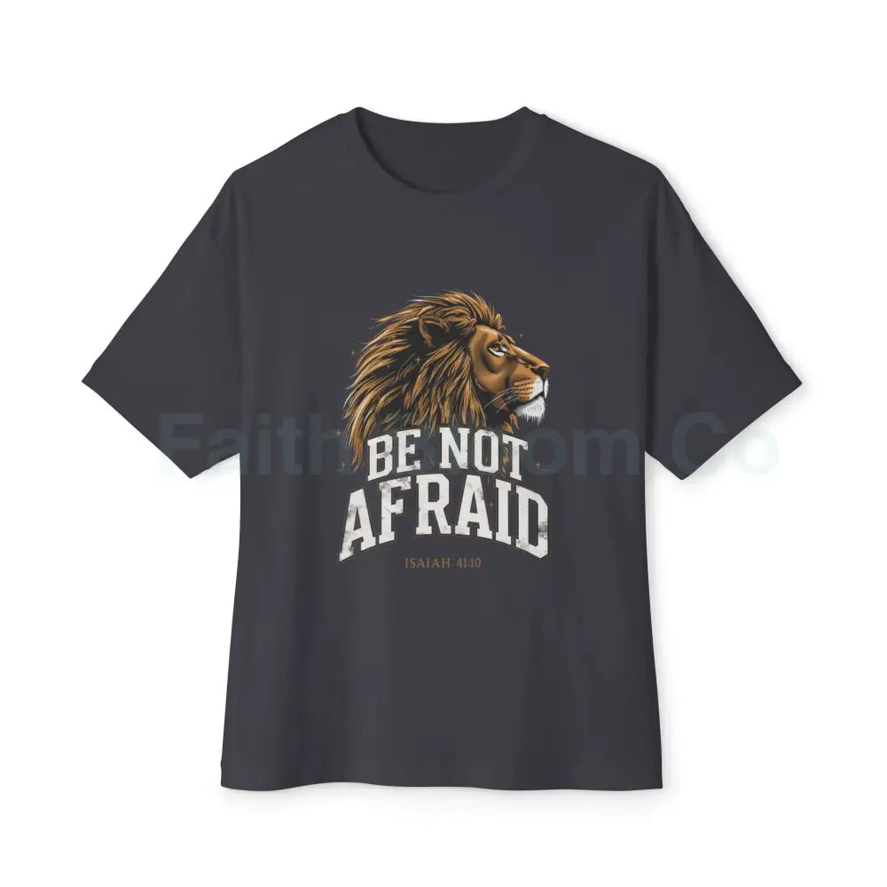 Be Not Afraid Lion of Judah Tee — Isaiah 41:10 Inspirational Graphic T‑Shirt Dark Grey / XS T-Shirt