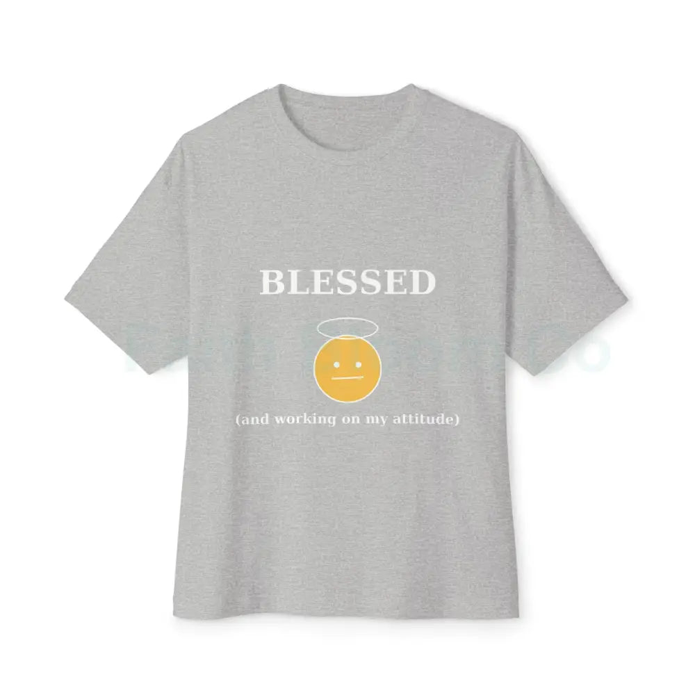 Blessed Attitude Oversized Tee Athletic Heather / XS T-Shirt