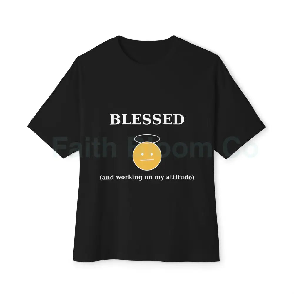 Blessed Attitude Oversized Tee Black / XS T-Shirt