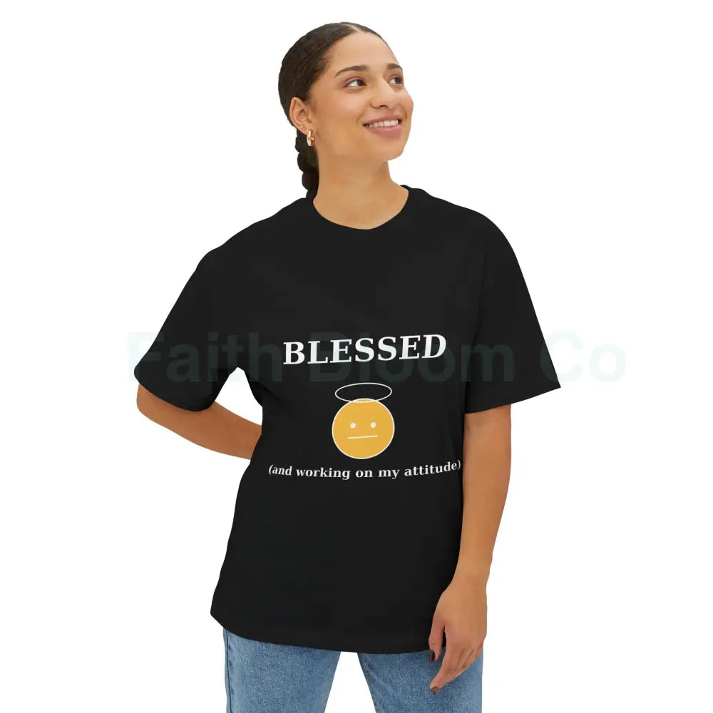 Blessed Attitude Oversized Tee T-Shirt