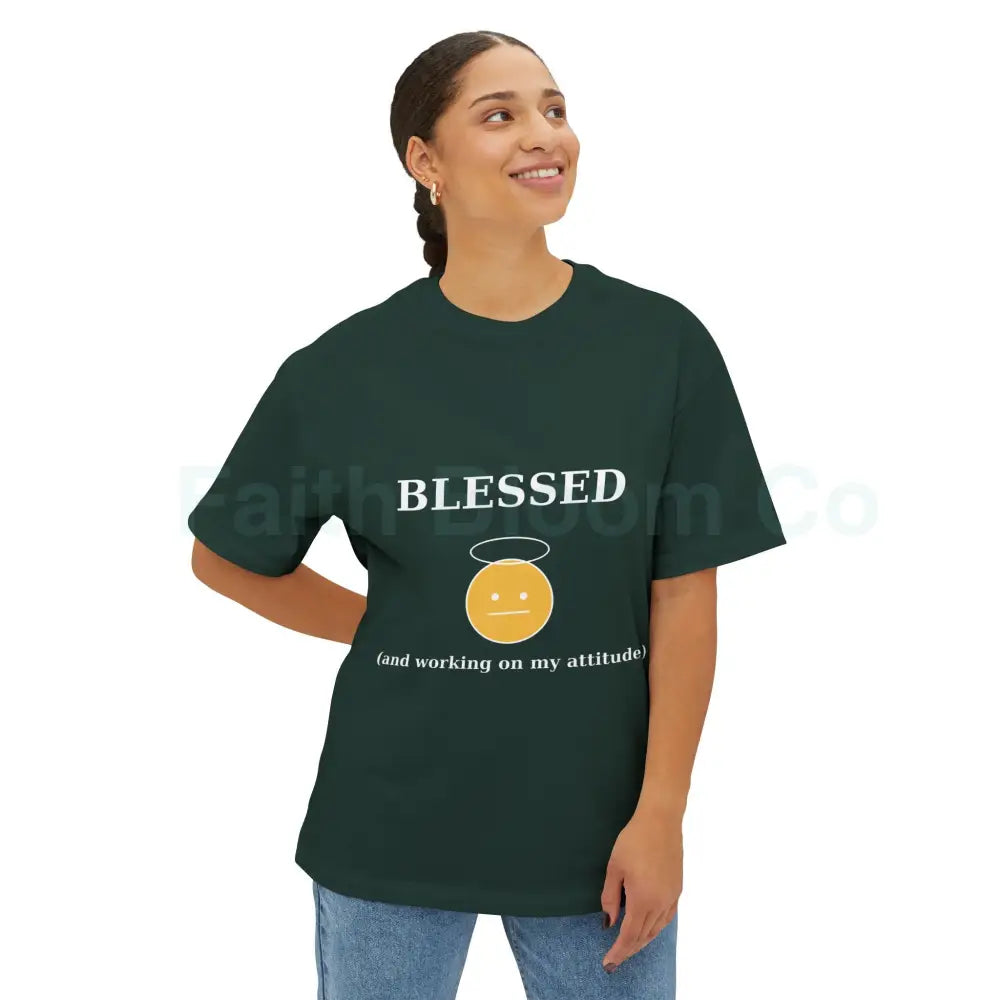 Blessed Attitude Oversized Tee T-Shirt