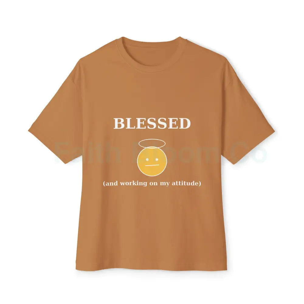 Blessed Attitude Oversized Tee Toast / XS T-Shirt