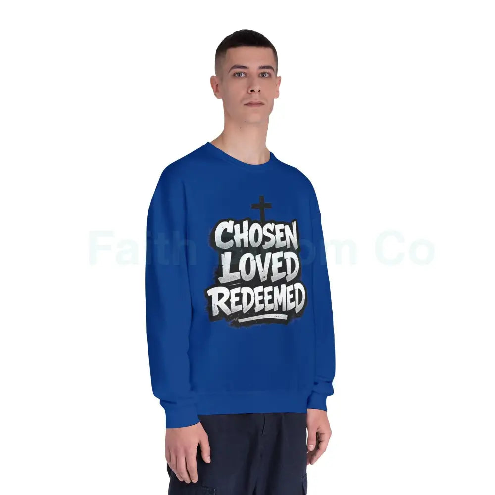 Chosen Loved Redeemed Crewneck Sweatshirt — Graffiti Streetwear Sweatshirt