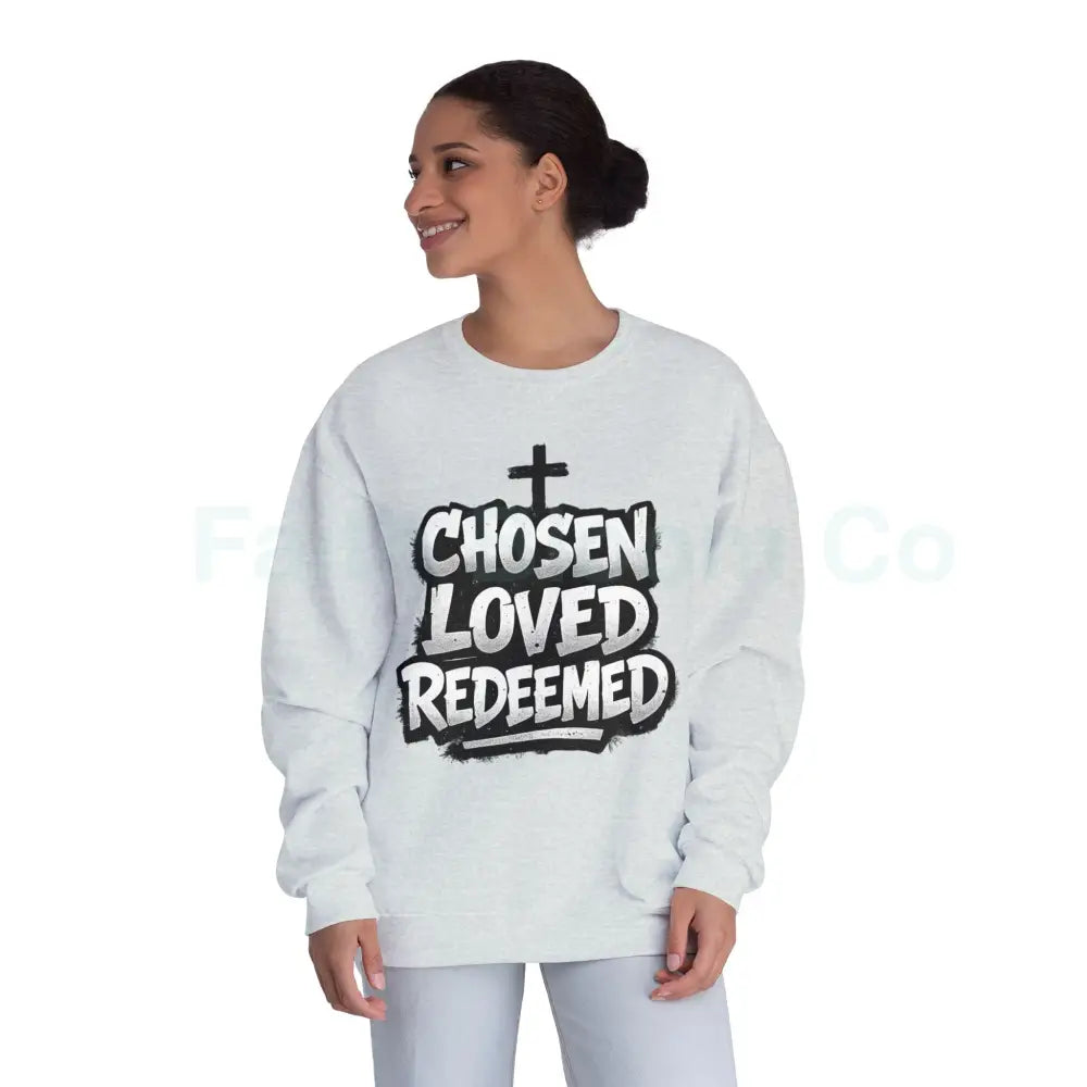 Chosen Loved Redeemed Crewneck Sweatshirt — Graffiti Streetwear Sweatshirt