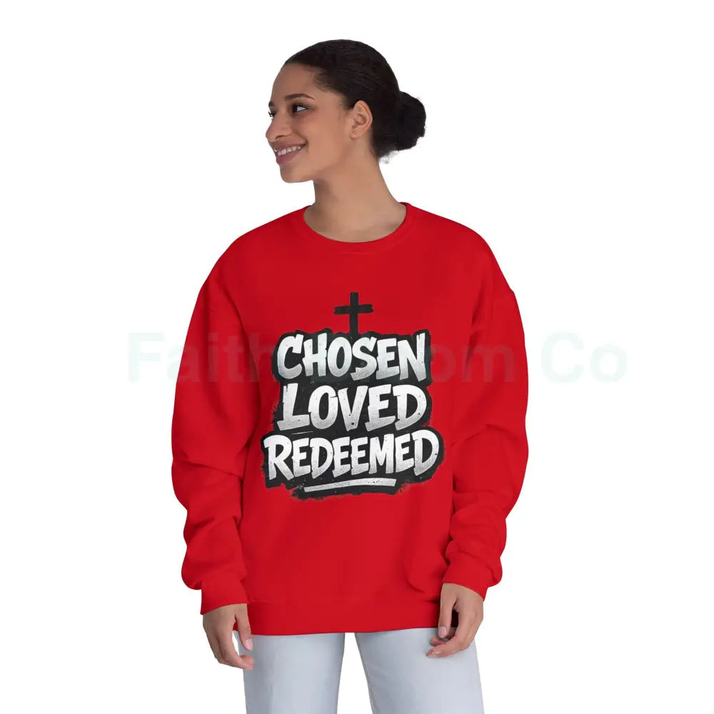 Chosen Loved Redeemed Crewneck Sweatshirt — Graffiti Streetwear Sweatshirt