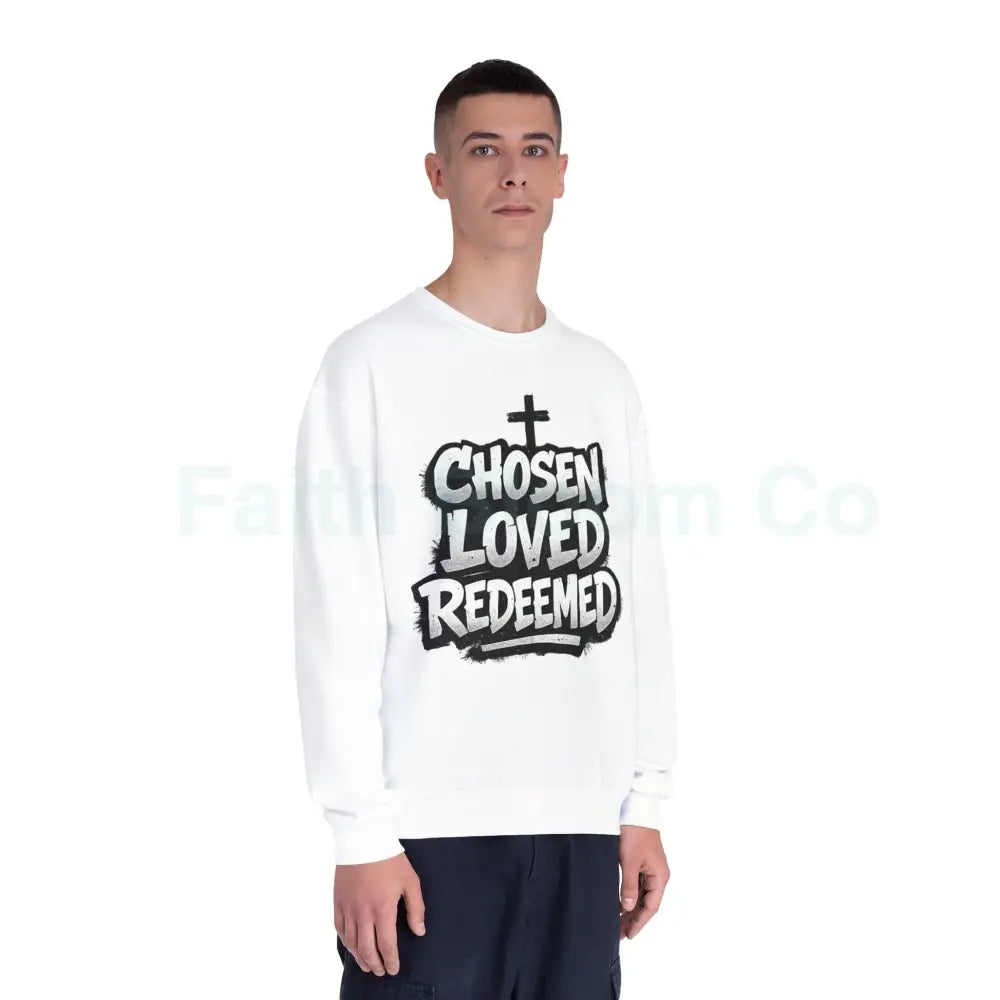 Chosen Loved Redeemed Crewneck Sweatshirt — Graffiti Streetwear Sweatshirt