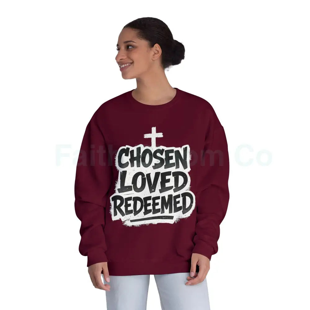 Chosen Loved Redeemed Crewneck Sweatshirt — Graffiti Streetwear Sweatshirt