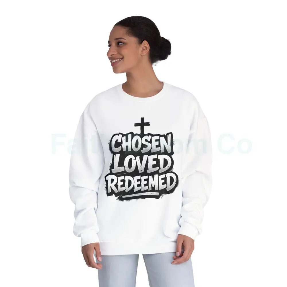 Chosen Loved Redeemed Crewneck Sweatshirt — Graffiti Streetwear Sweatshirt