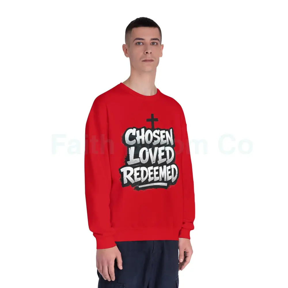 Chosen Loved Redeemed Crewneck Sweatshirt — Graffiti Streetwear Sweatshirt