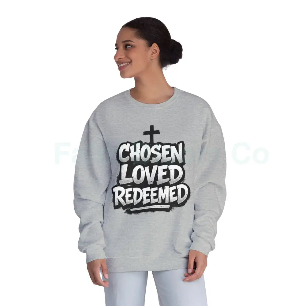 Chosen Loved Redeemed Crewneck Sweatshirt — Graffiti Streetwear Sweatshirt