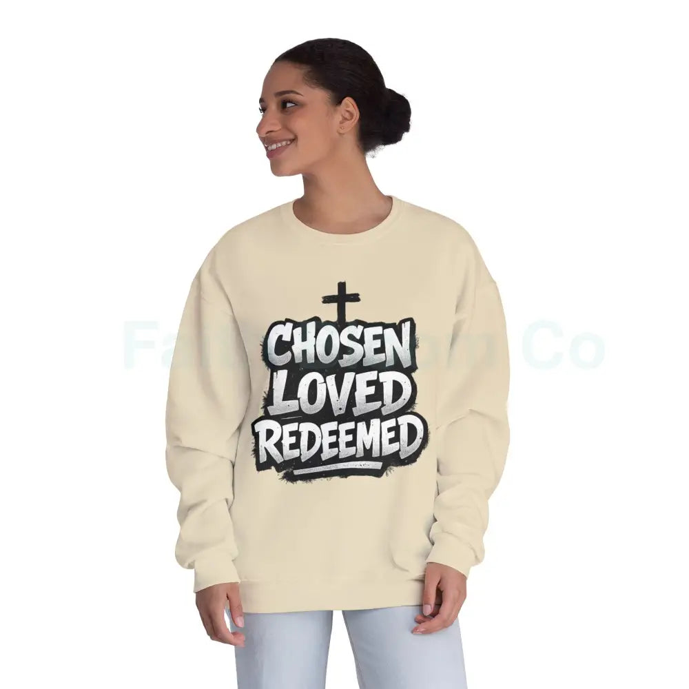 Chosen Loved Redeemed Crewneck Sweatshirt — Graffiti Streetwear Sweatshirt