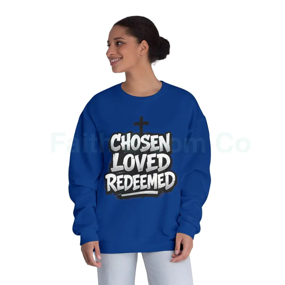 Chosen Loved Redeemed Crewneck Sweatshirt — Graffiti Streetwear Sweatshirt
