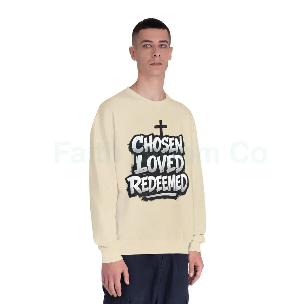 Chosen Loved Redeemed Crewneck Sweatshirt — Graffiti Streetwear Sweatshirt