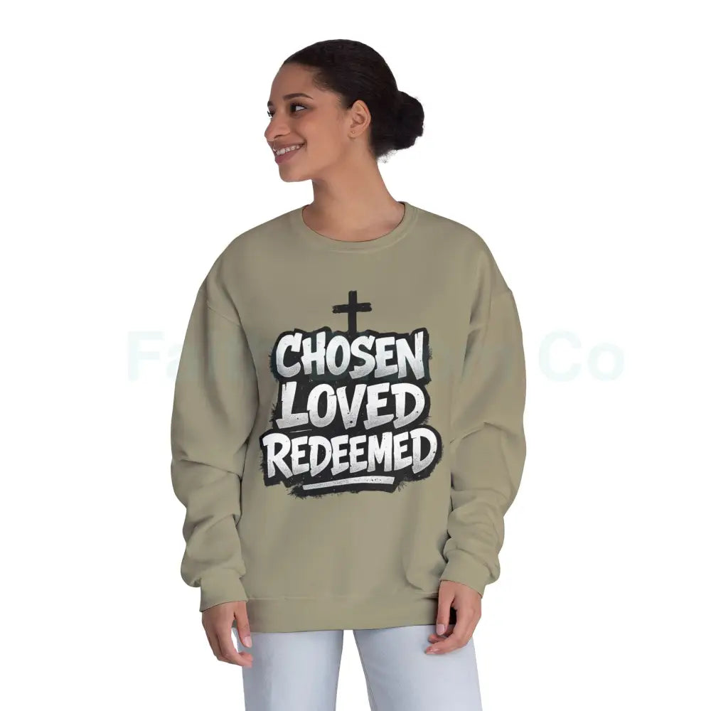 Chosen Loved Redeemed Crewneck Sweatshirt — Graffiti Streetwear Sweatshirt