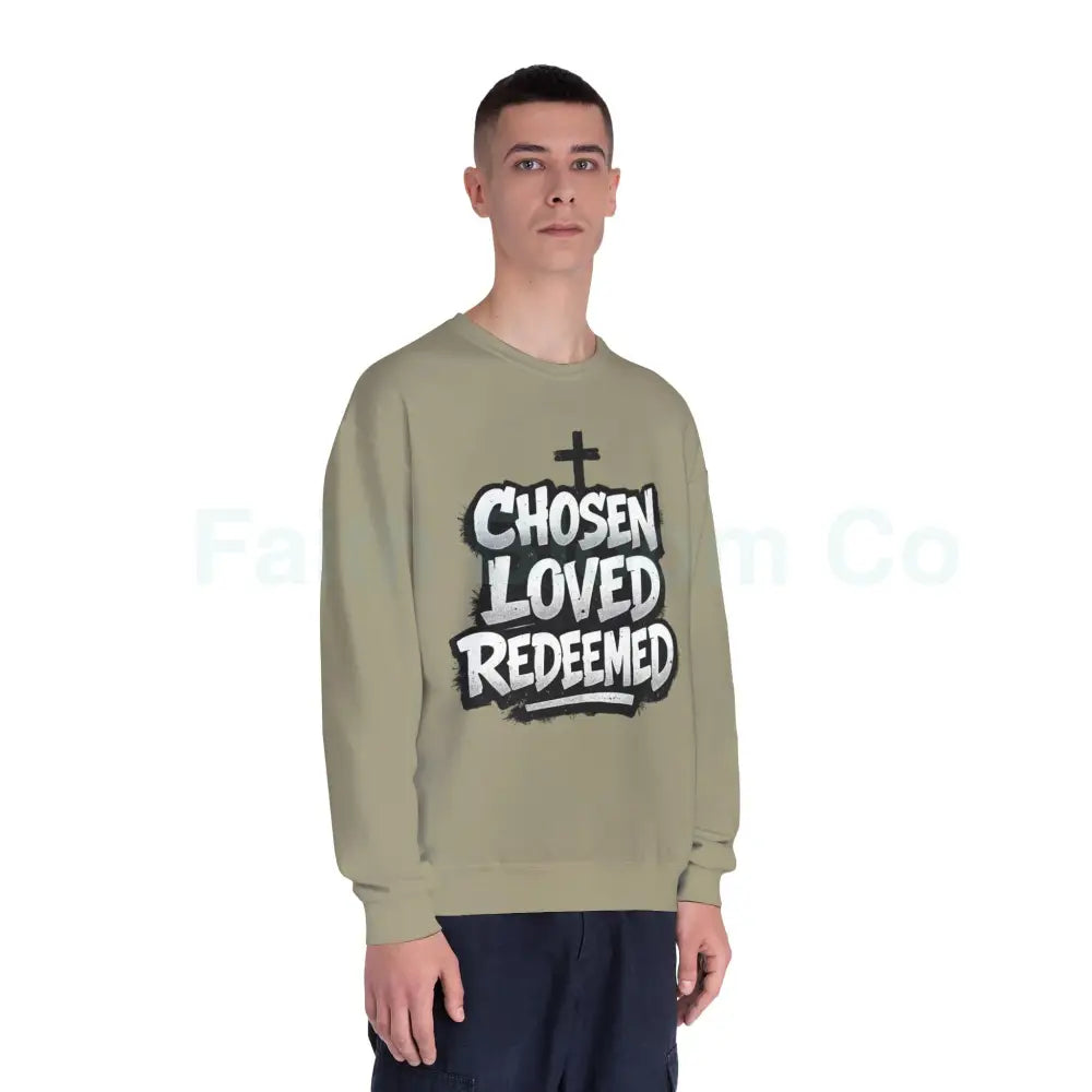 Chosen Loved Redeemed Crewneck Sweatshirt — Graffiti Streetwear Sweatshirt