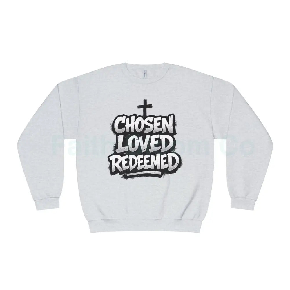Chosen Loved Redeemed Crewneck Sweatshirt — Graffiti Streetwear Ash / S Sweatshirt