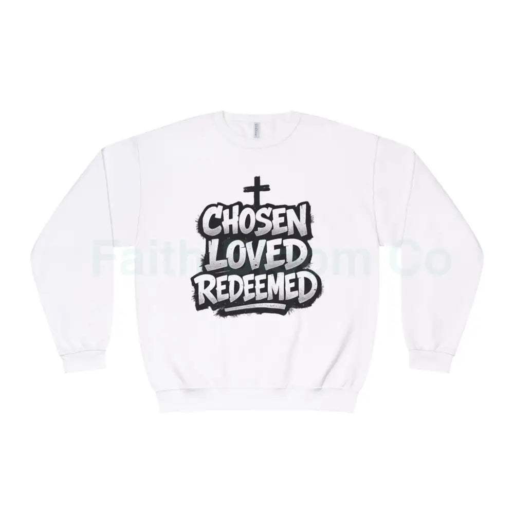 Chosen Loved Redeemed Crewneck Sweatshirt — Graffiti Streetwear White / S Sweatshirt