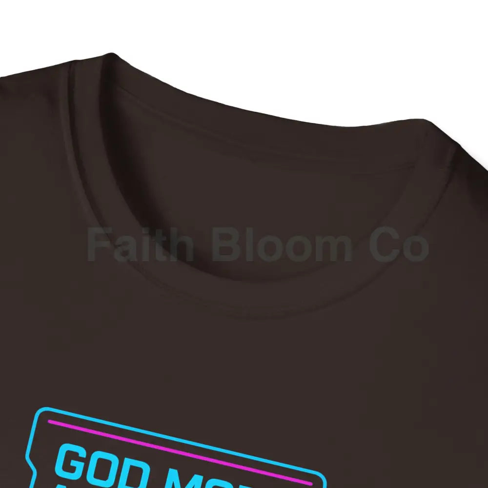 Christ-Centered Gamer T-Shirt - God Mode Activated Unisex Tee for Faith-Based Gamers T-Shirt
