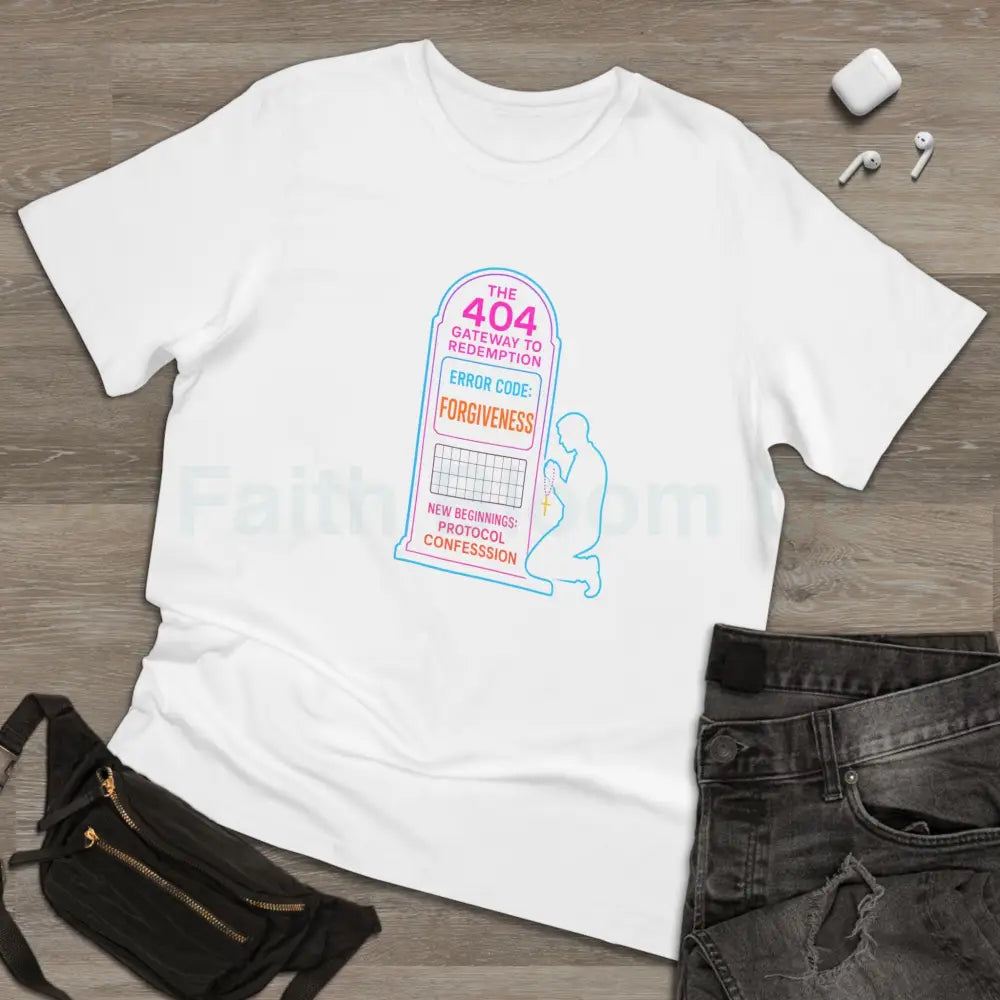 Confession Booth Deluxe T-shirt - The 404 Gateway to Redemption Design T-Shirt