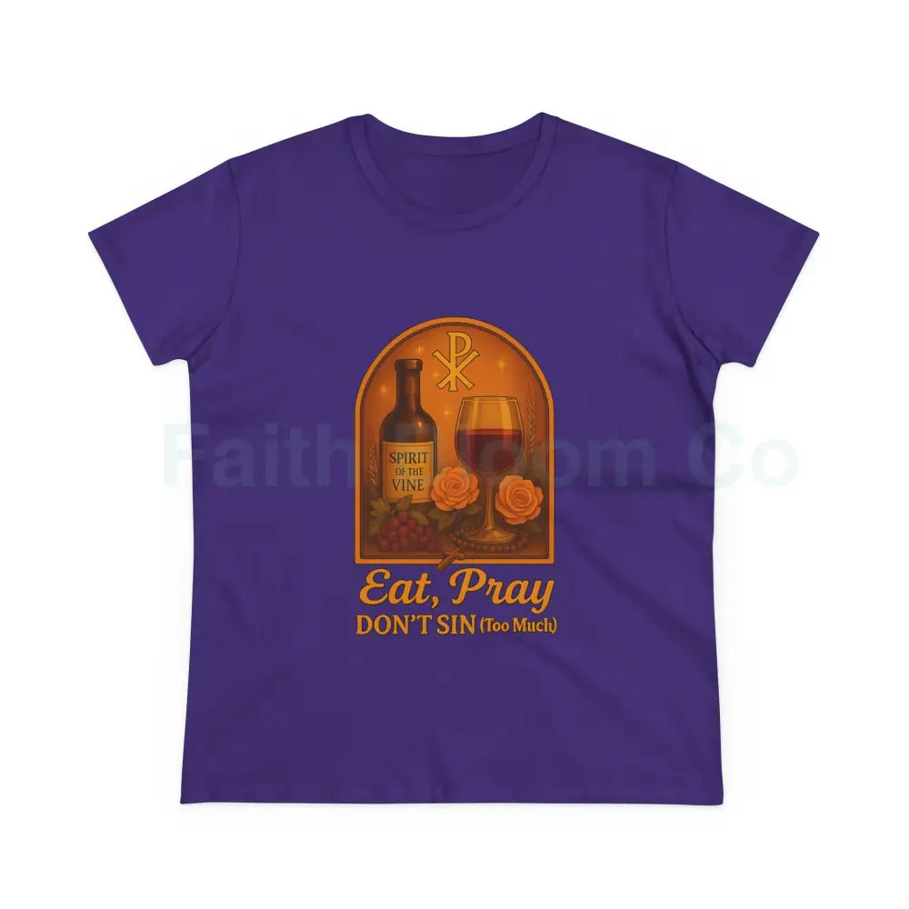 Eat Pray Don’t Mess Up (Much) Tee S / Purple T-Shirt