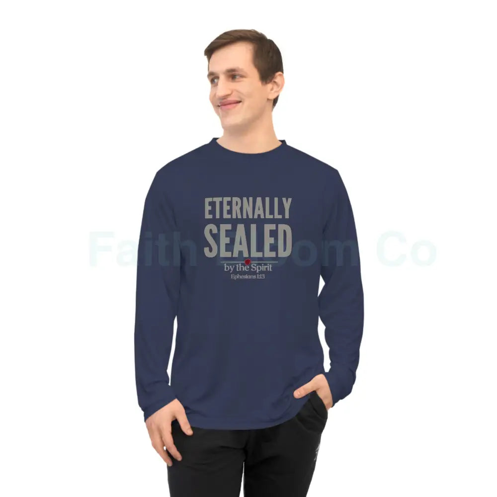 Eternally Sealed Long Sleeve Shirt — “by the Spirit” Scripture Design Long-sleeve