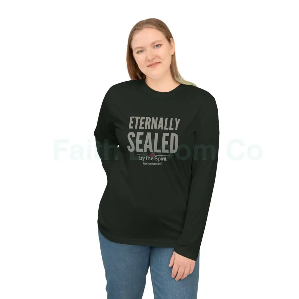 Eternally Sealed Long Sleeve Shirt — “by the Spirit” Scripture Design Long-sleeve