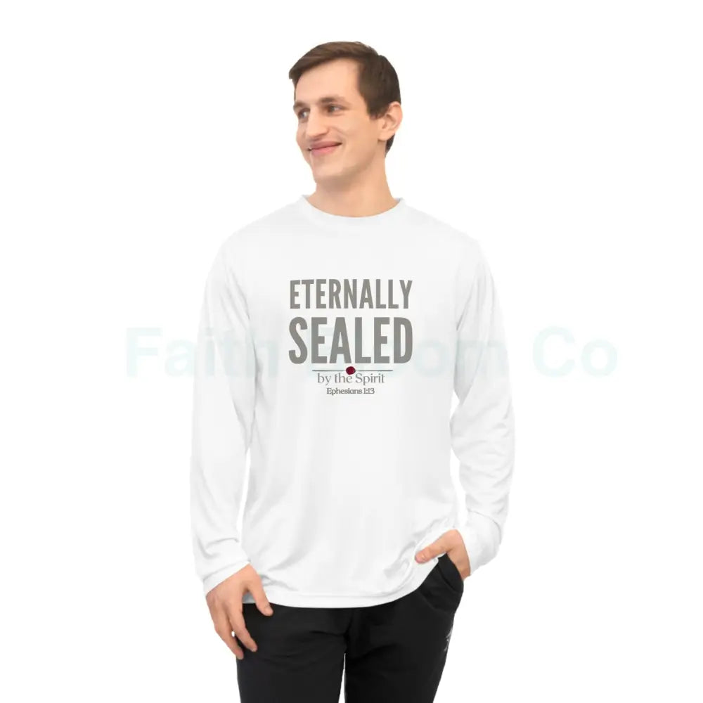 Eternally Sealed Long Sleeve Shirt — “by the Spirit” Scripture Design Long-sleeve