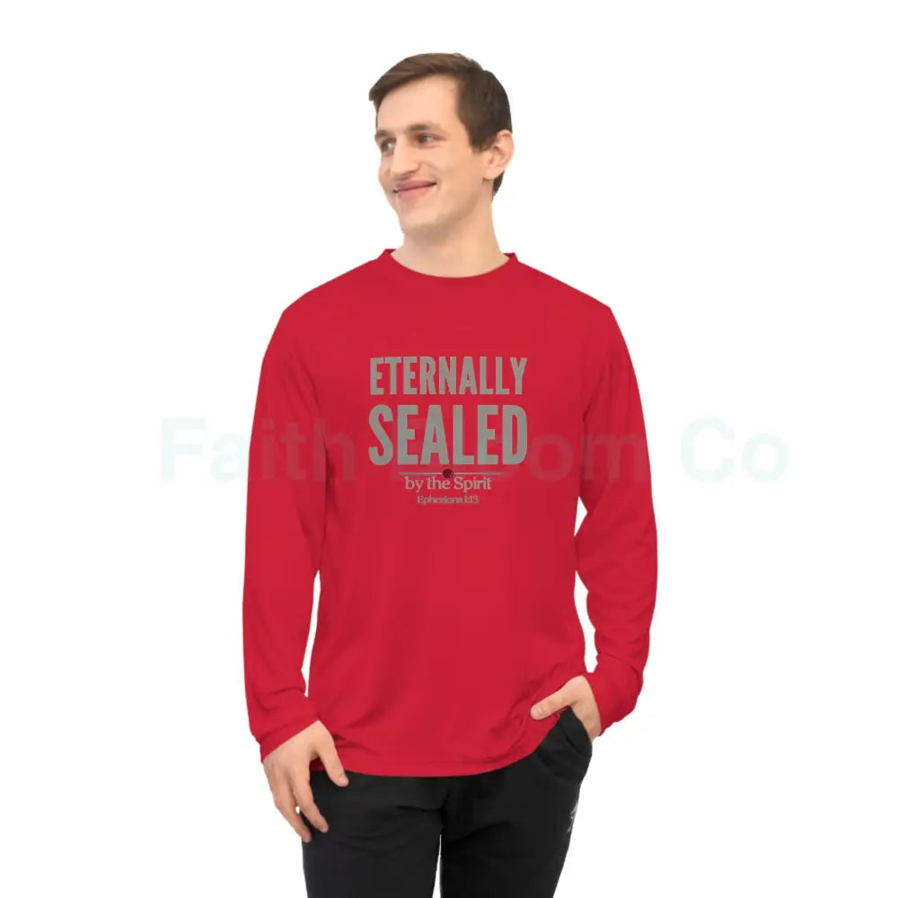 Eternally Sealed Long Sleeve Shirt — “by the Spirit” Scripture Design Long-sleeve