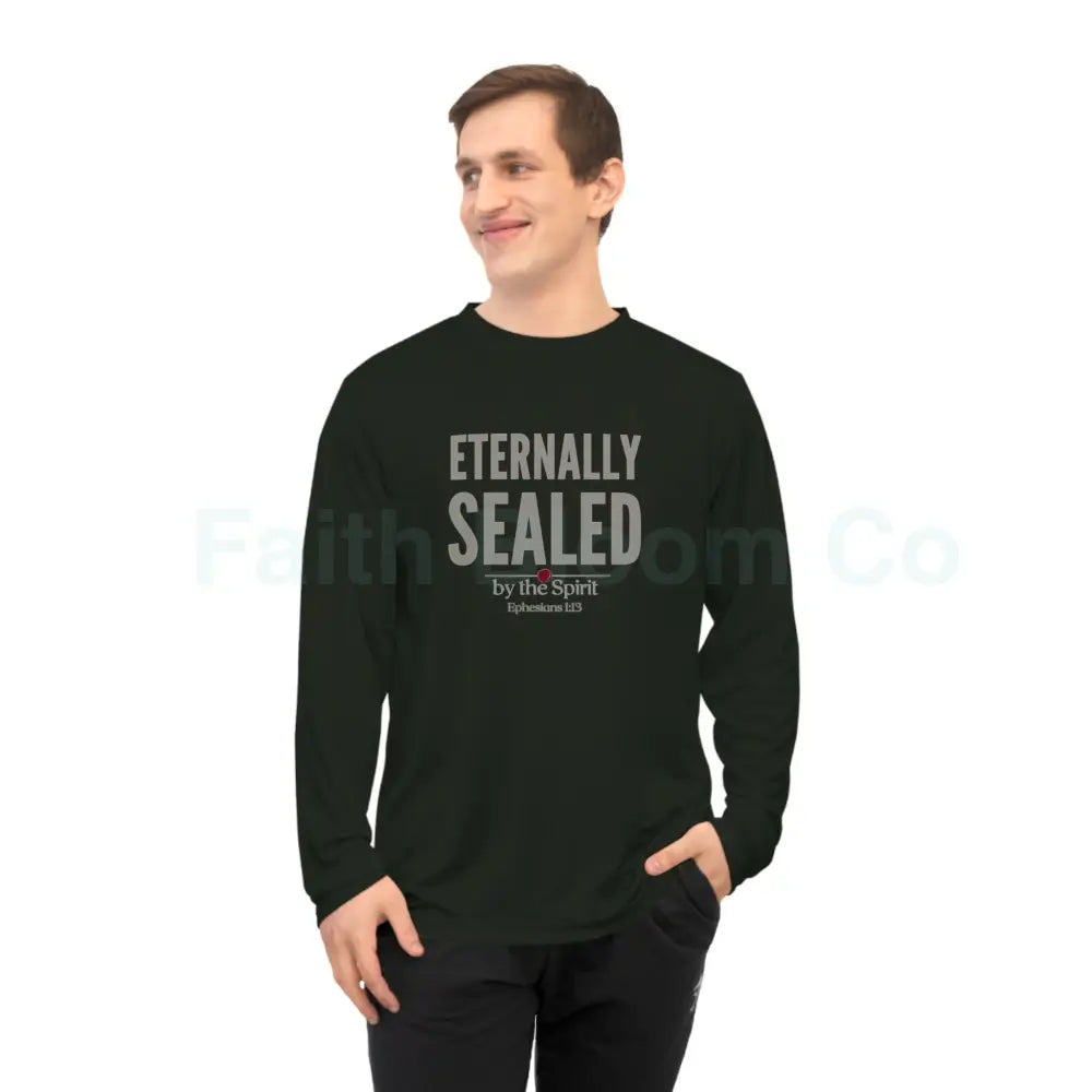 Eternally Sealed Long Sleeve Shirt — “by the Spirit” Scripture Design Long-sleeve