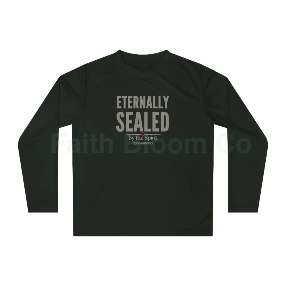 Eternally Sealed Long Sleeve Shirt — “by the Spirit” Scripture Design Black / S Long-sleeve