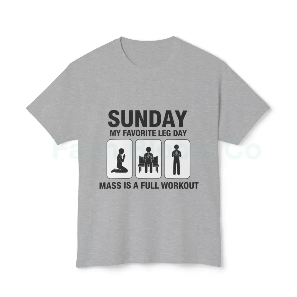 Funny Workout T-Shirt for Fitness Enthusiasts Gym Gift Humor Tee Leg Day Shirt Unisex Cotton Top Athletic Heather / S