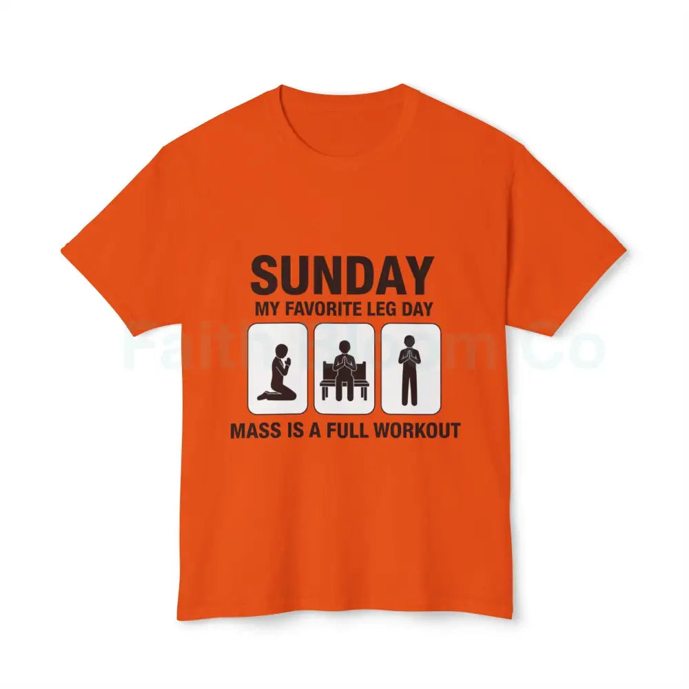 Funny Workout T-Shirt for Fitness Enthusiasts Gym Gift Humor Tee Leg Day Shirt Unisex Cotton Top Burnt Orange / S