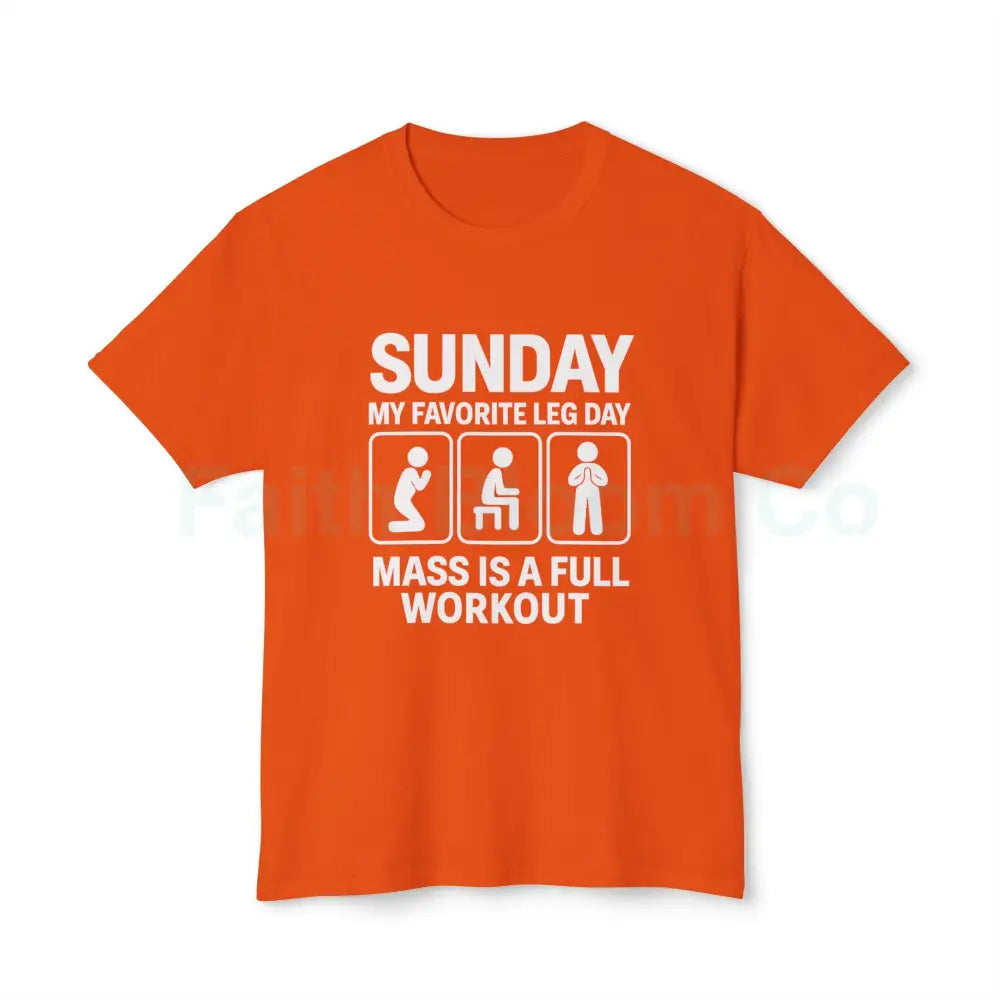 Funny Workout T-Shirt for Fitness Enthusiasts Gym Gift Humor Tee Leg Day Shirt Unisex Cotton Top Burnt Orange / S
