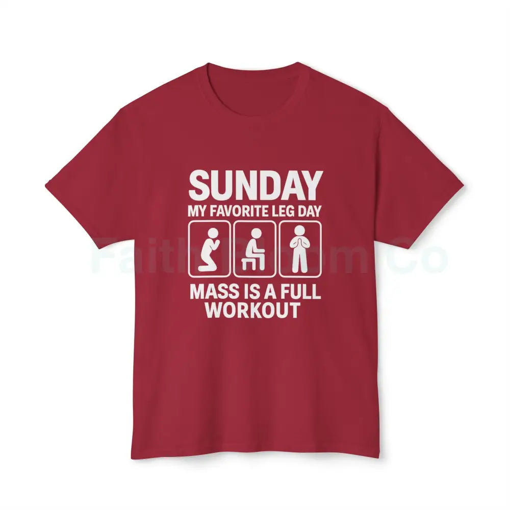 Funny Workout T-Shirt for Fitness Enthusiasts Gym Gift Humor Tee Leg Day Shirt Unisex Cotton Top Cardinal / S T-Shirt