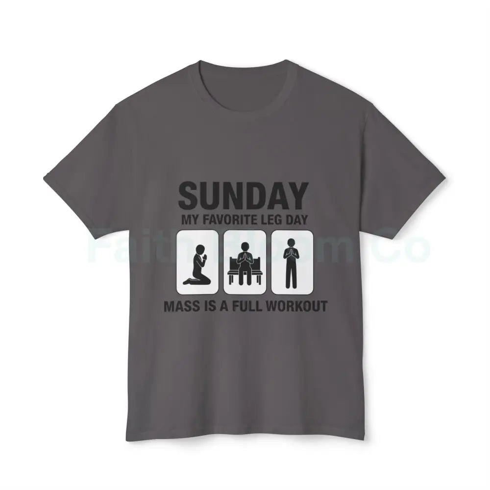 Funny Workout T-Shirt for Fitness Enthusiasts Gym Gift Humor Tee Leg Day Shirt Unisex Cotton Top Charcoal Grey / S