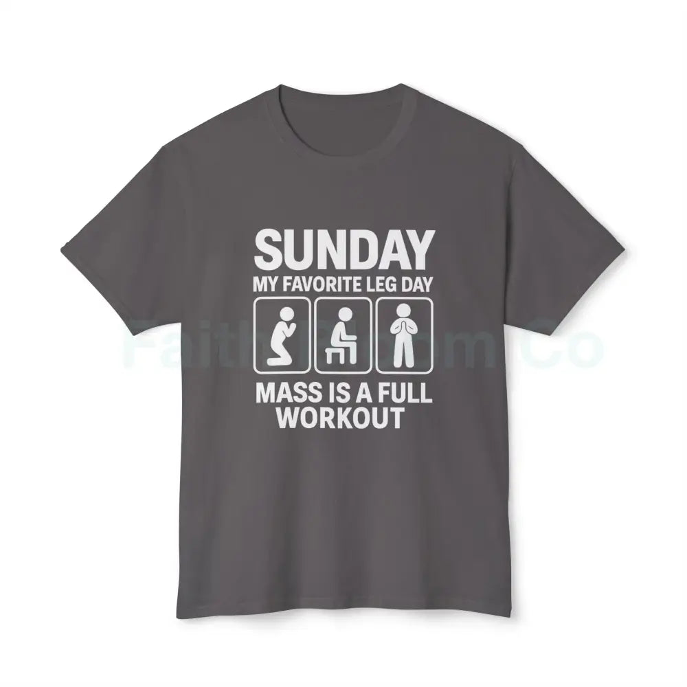 Funny Workout T-Shirt for Fitness Enthusiasts Gym Gift Humor Tee Leg Day Shirt Unisex Cotton Top Charcoal Grey / S