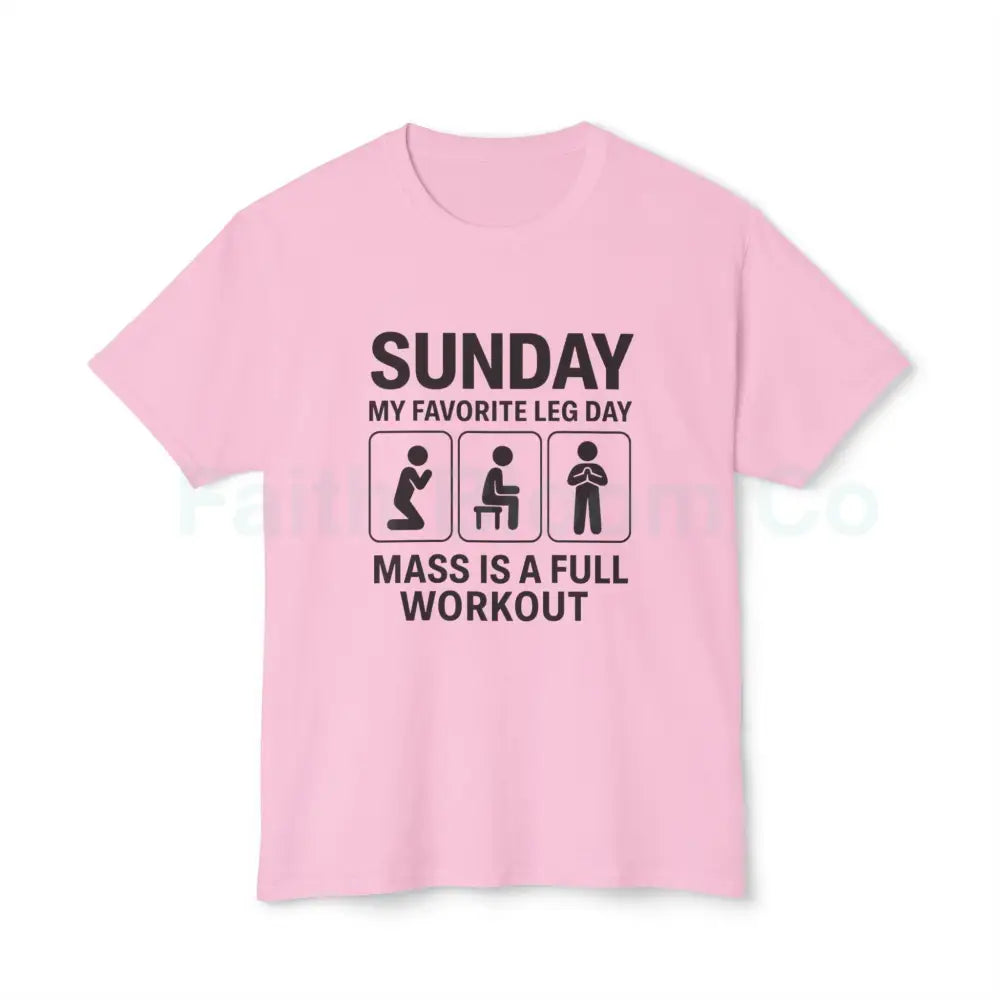 Funny Workout T-Shirt for Fitness Enthusiasts Gym Gift Humor Tee Leg Day Shirt Unisex Cotton Top Classic Pink / S