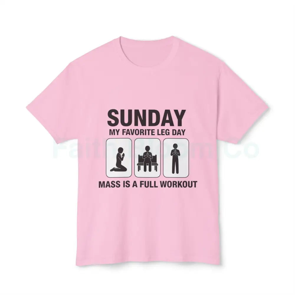 Funny Workout T-Shirt for Fitness Enthusiasts Gym Gift Humor Tee Leg Day Shirt Unisex Cotton Top Classic Pink / S